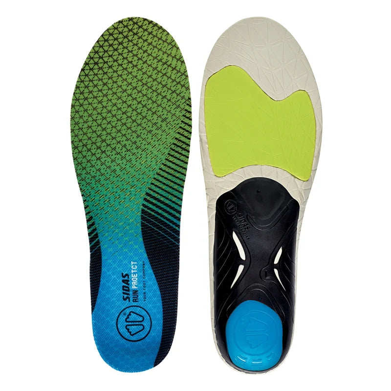 Sidas Run Protect 3D Running Insoles – Cushioned Arch Support for Running Shoes, UK 4-11