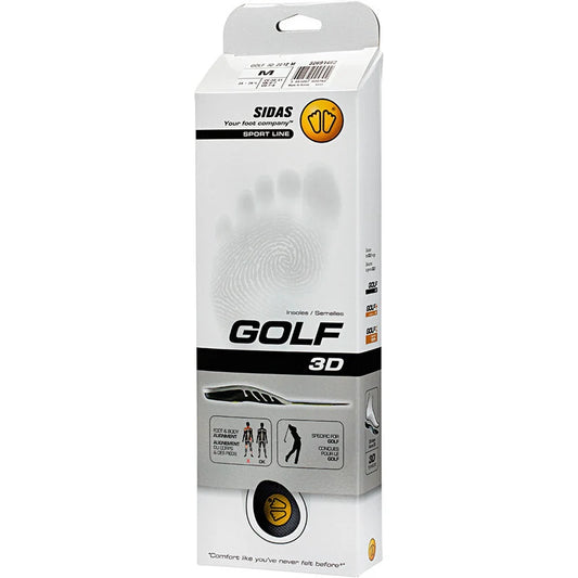 Sidas 3D Golf Insoles – Cushioned Arch Support for Golf Shoes, UK 4-11